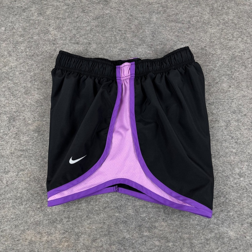 Nike Dri Fit Tempo Running Shorts 3" Lined Black Purple Womens Small S - Picture 9 of 14